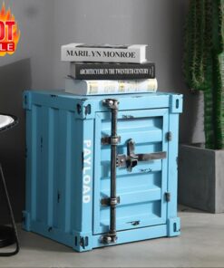 Retro Container Iron Bedside Table With Lock Storage Drawer Metal Bed Cabinet Nightstand Safe Box Home.jpg